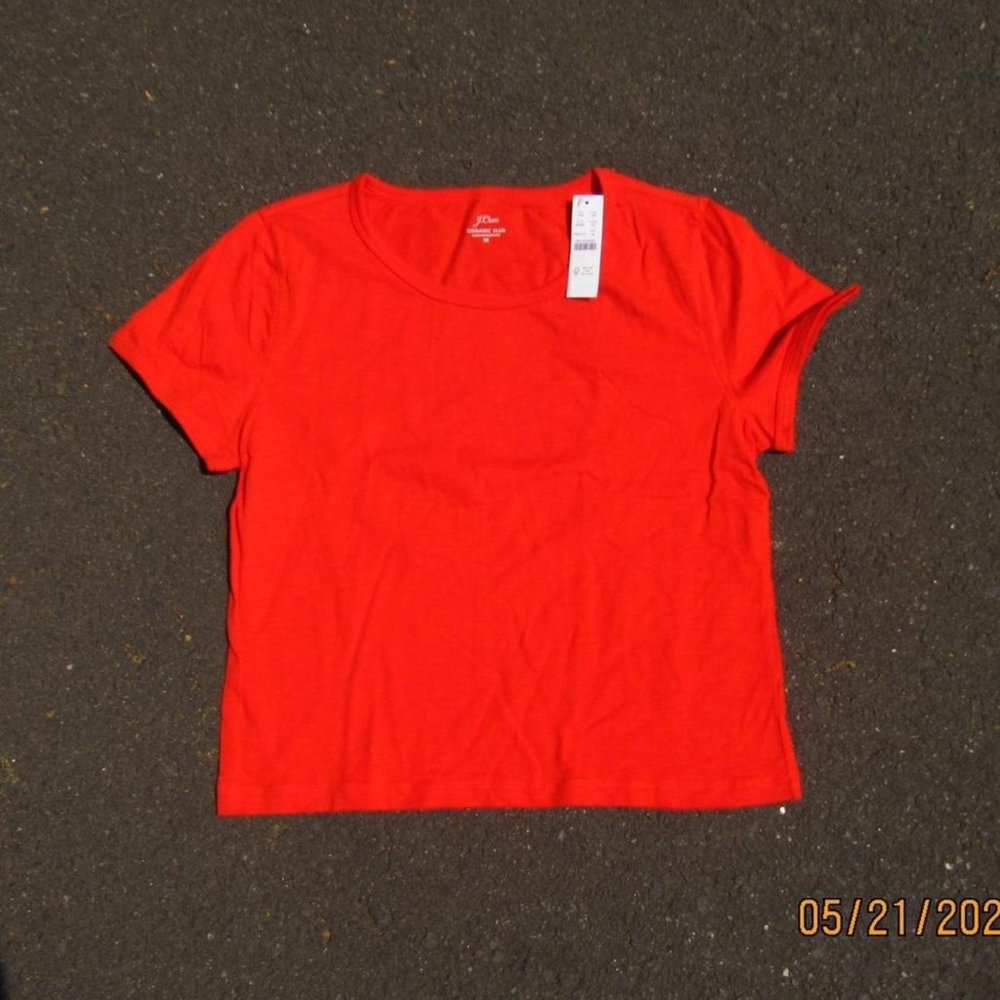 NWT jcrew orange t shirt